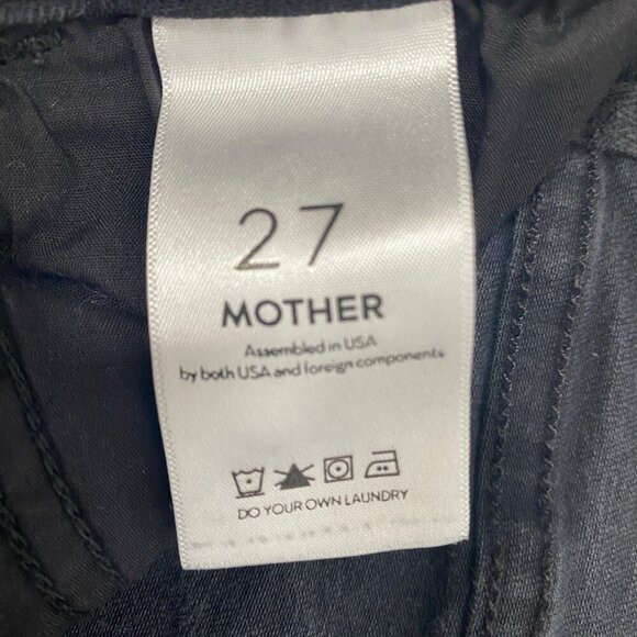 Mother The Hustler Ankle Fray Jeans in Not Guilty washed black women’s 27 - Picture 7 of 16